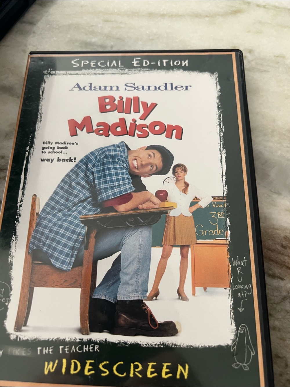Billy Madison DVD - Red Title on White Cover